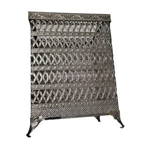 1960s Ornate Filigree Design Silver Tone Tissue Box Holder Hollywood Regency Era